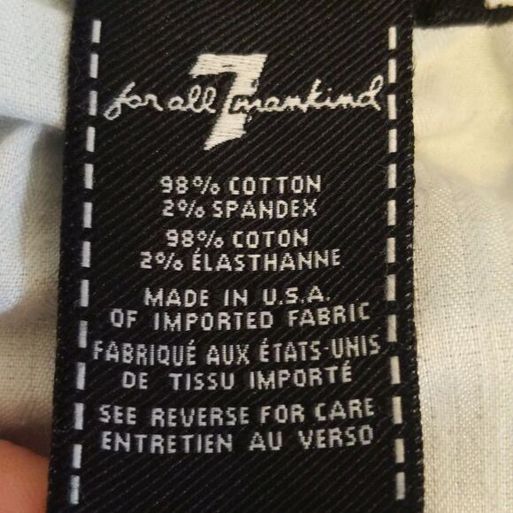 7 for all Mankind Josefina skinny boyfriend distressed button fly jeans 26 - Picture 6 of 11